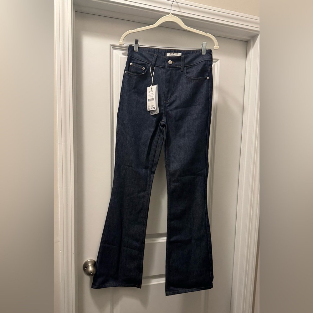 NA-KD Stylish Navy Flare Jeans